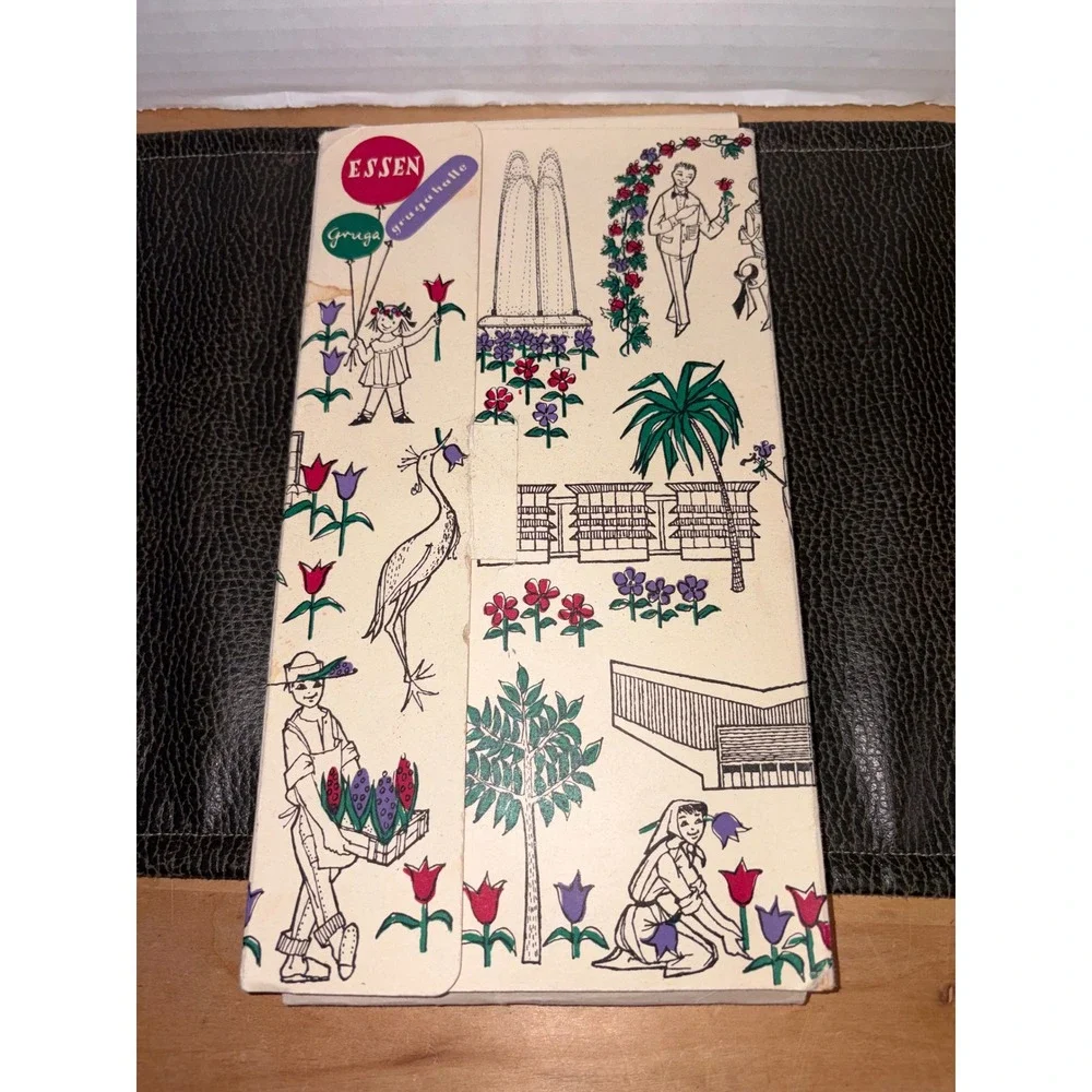 Rare vintage Mid-Century Modern cocktail napkin and snack knife Picnic Germany